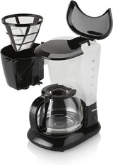 Tristar 1,25L kaffebryggare - för 10-12 koppar, även lämplig för camping, CM-1245, svart