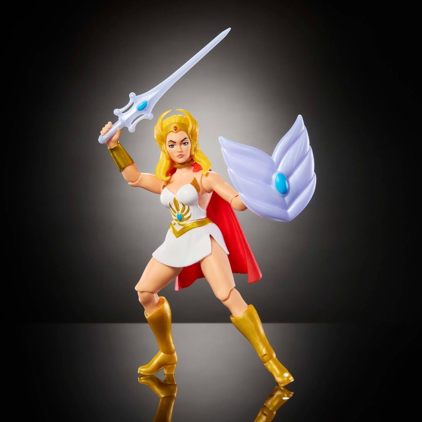 Universums mästare Ursprung She-Ra Tecknad actionfigur Ca 14 cm lång 1980-tals TV-hjältinna Princess of Power Detaljerad design och tillbehör JBM76 Actionfigurer Naty Shop
