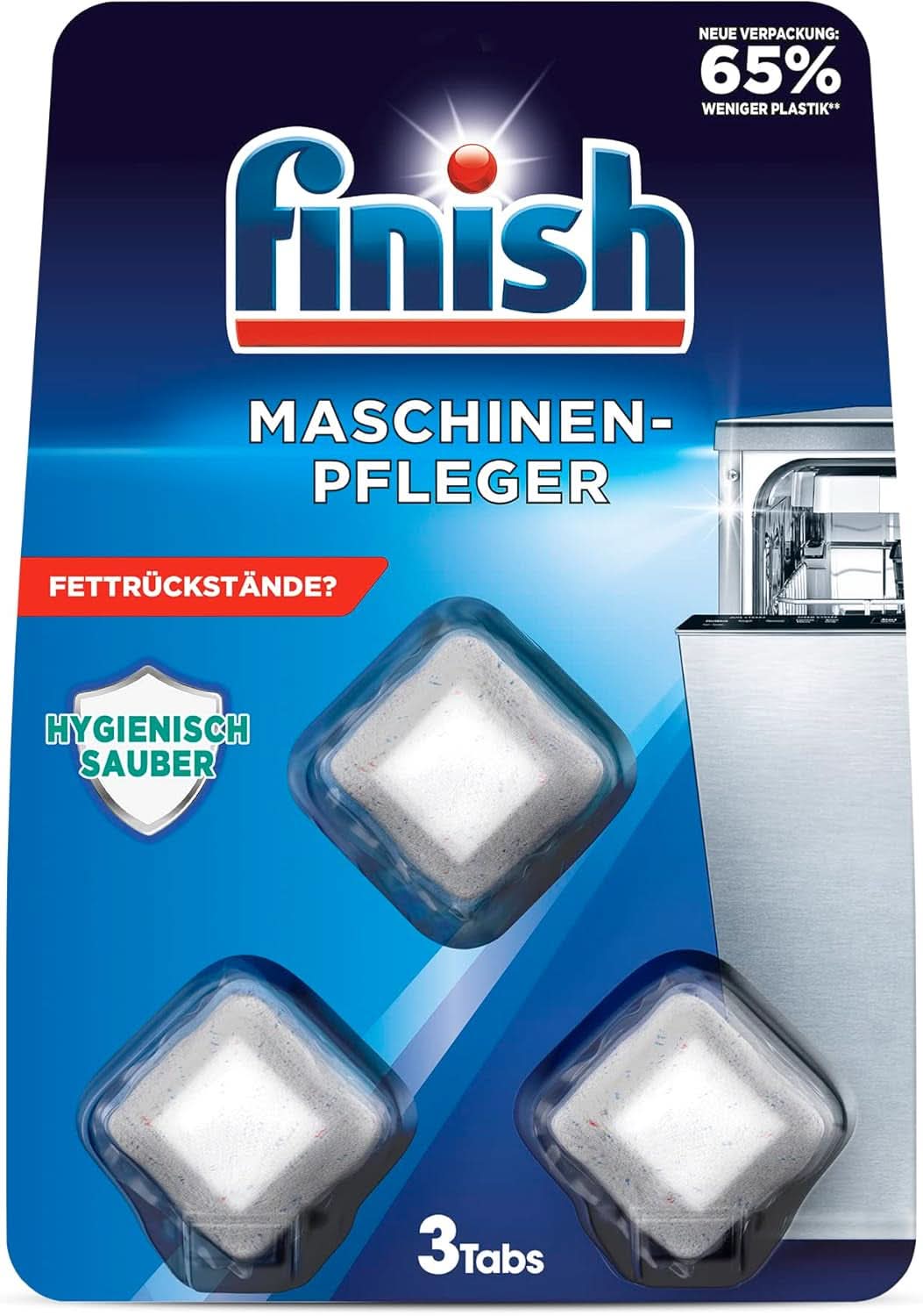 Finish Machine Cleaner Tabs - Diskmaskinstabletter mot smuts och fett inuti diskmaskinen, 3 flikar Naty Shop Set 3 flikar