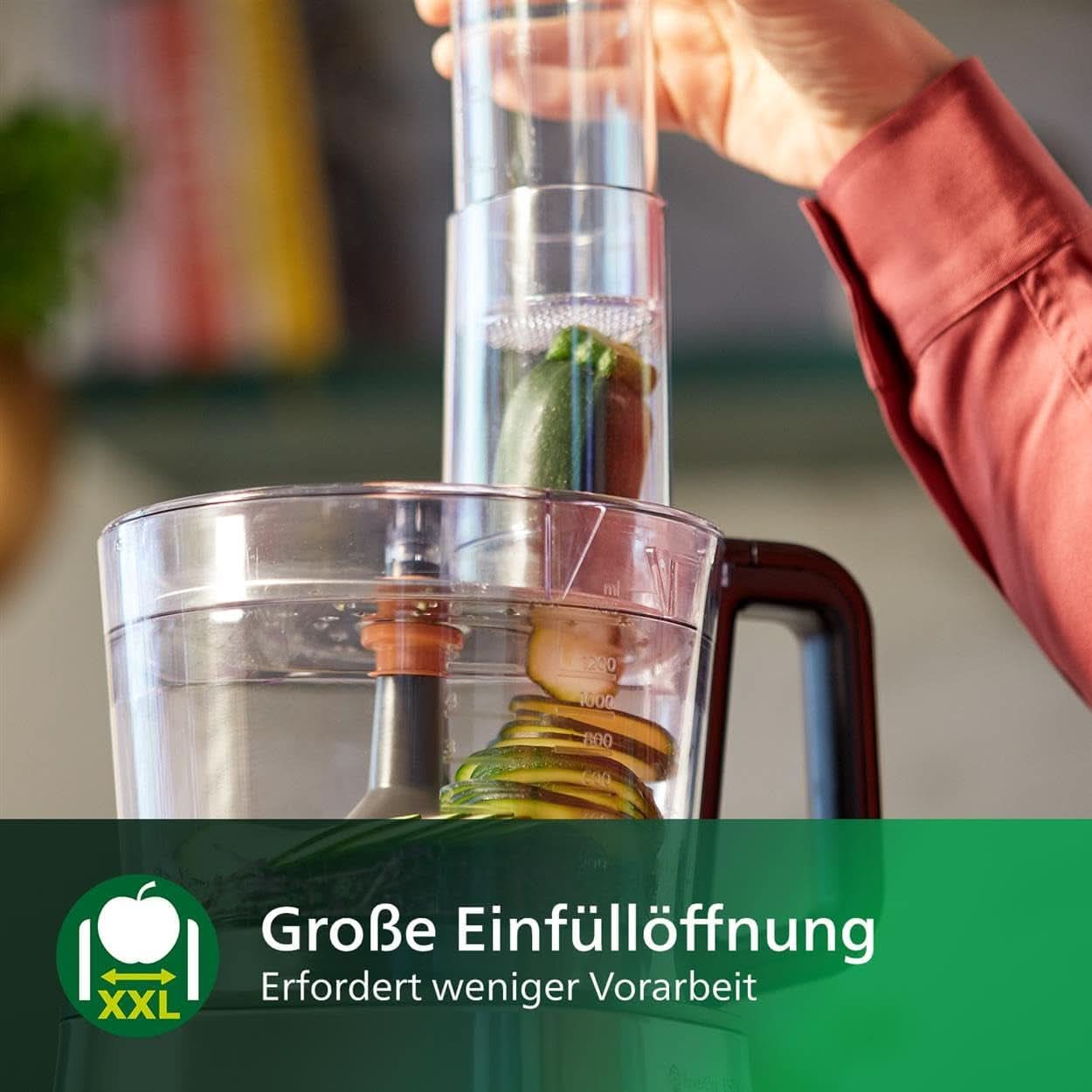 Philips Kompakte Küchenmaschine – 850W, 31 funktioner, 2,1-Liter-Behälter, Powerchop, Edelstahlklinge (HR7530/10) Kitchen Naty Shop