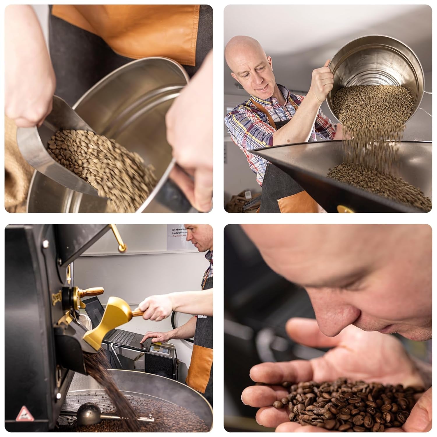 STARKER TOBAK Monsooned Malabar-kaffe, hel böna, handrostad - medelrostad, Indien, 100 % Arabica, Lämplig för filterkaffe, fransk press, helautomatiska kaffebryggare, skonsam för magen - extra låg syrahalt