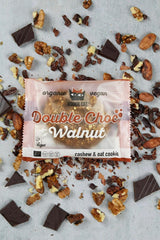 Dubbelnötchoklad - Vegansk, glutenfri, sojafri, ekologiska cashew- och havrekakor - 12 x 50 g multipack (förpackning med 2)