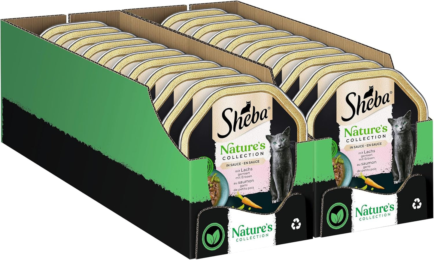 SHEBA Wet Cat Food, Nature's Collection i laxsås, 2 x 11 x 85g