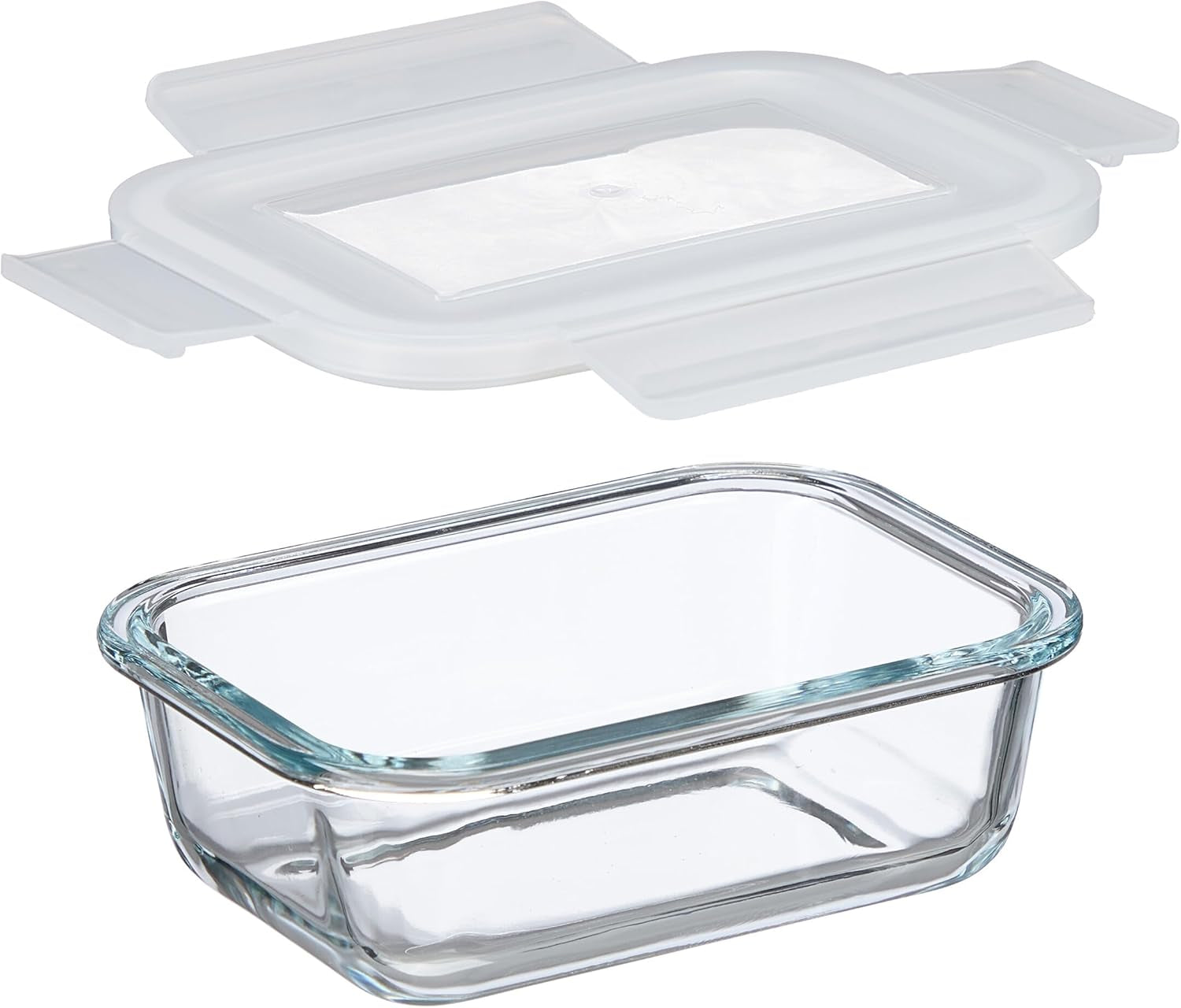 Relaxdays glasbehållare med lock, set med 6, 370 ml, matförvaringsbehållare, plastlock, lufttät, glasburk, klara matförvaringslådor Naty Shop