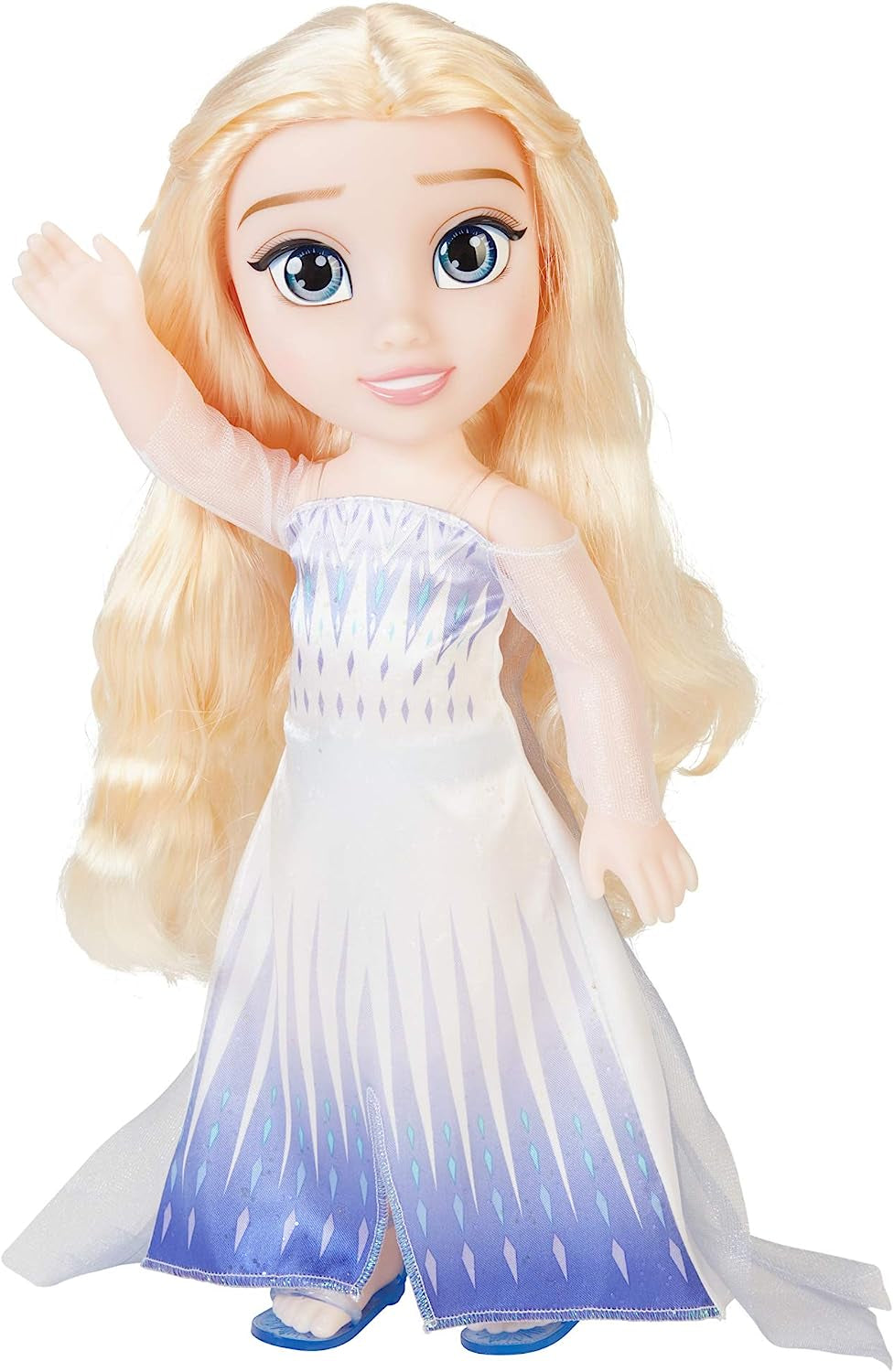 Disney Frozen 2 Elsa Doll - 35 cm lång, poserbar docka i ikonisk modeklänning och långt hår som flödar för extra kul, för tjejer från 3 år och uppåt, 214894