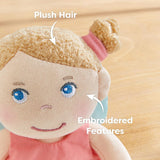 HABA Guardian Angel Lore - Fluffig textildocka (15 cm), perfekt välkomstpresent för spädbarn och småbarn - Tvättbar i 30 °C - 2011870001