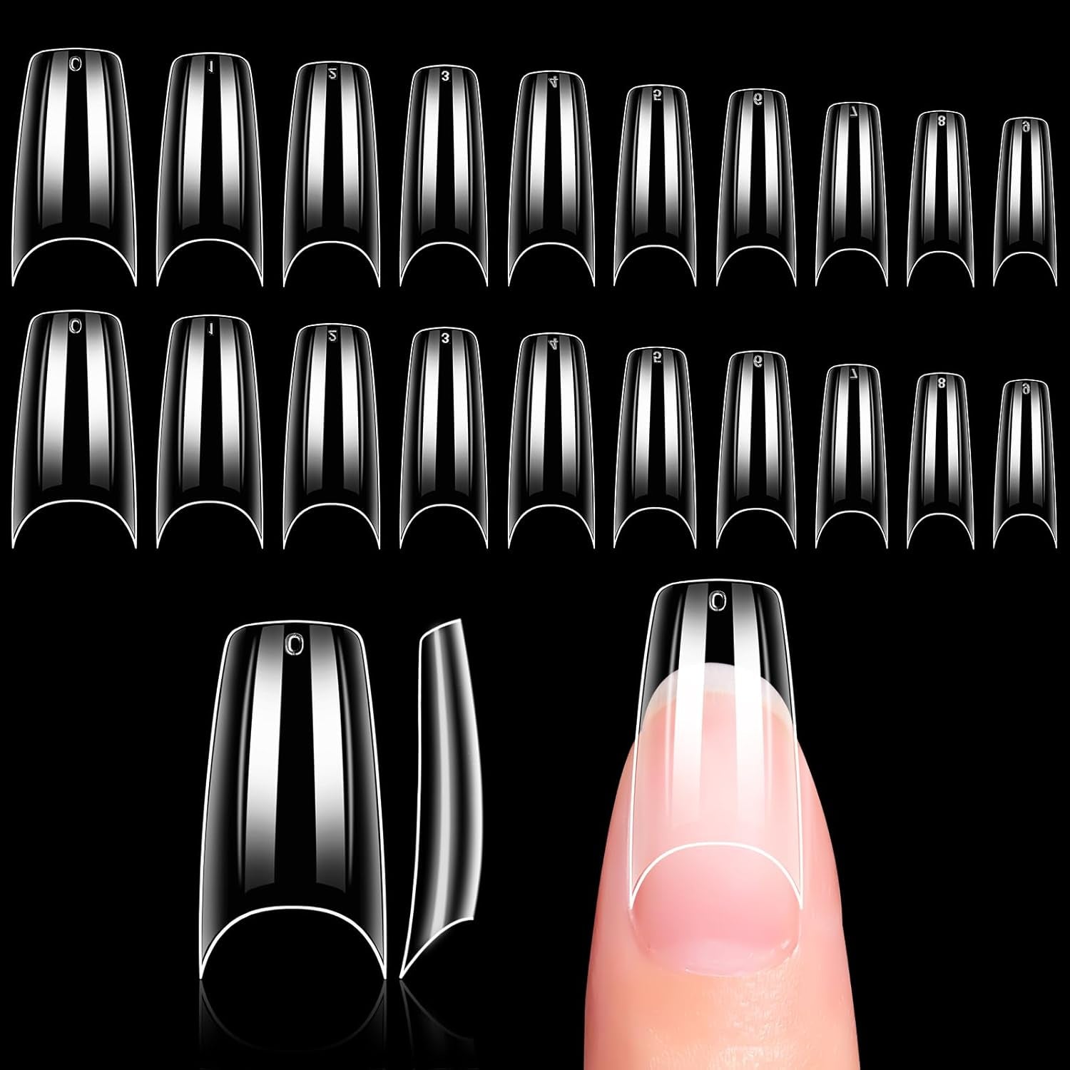 Makartt akryl nagelhållare, magnetisk nagelhållare, nagelhållare, transparent rosa nagelhållare med 48 självhäftande spackel