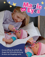 BABY Born Emma - babydocka 43 cm - 10 funktioner inklusive tillbehör och madrass - Fungerar helt utan batterier - Lämplig för barn från 3 år och uppåt