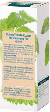 Kneipp Bade, badolja med naturlig indisk melissa eterisk olja och citronmelissextrakt, 100 ml Naty Shop