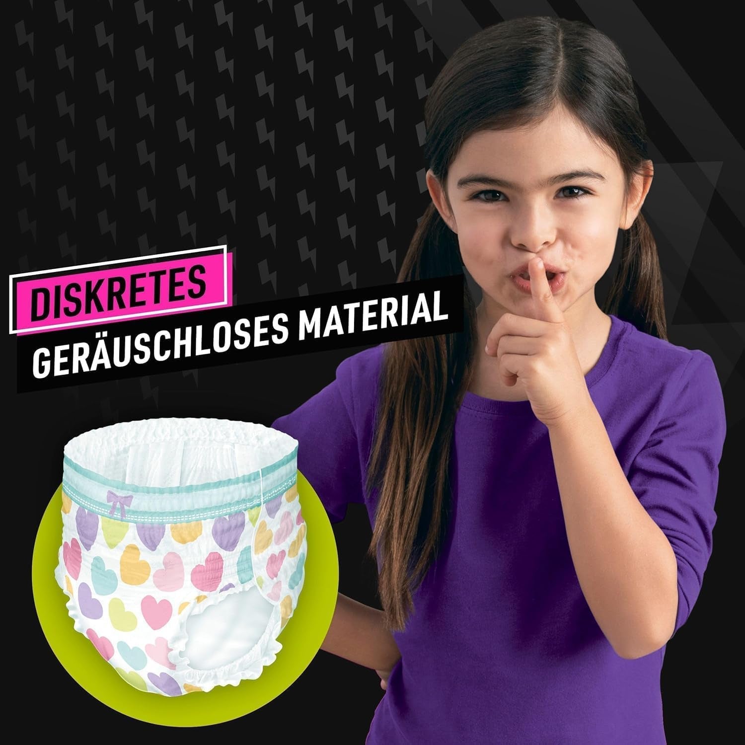 Hearts Pyjamasbyxor 9 nattabsorberande kalsonger 8 år 27kg-43kg läckageskydd hela natten