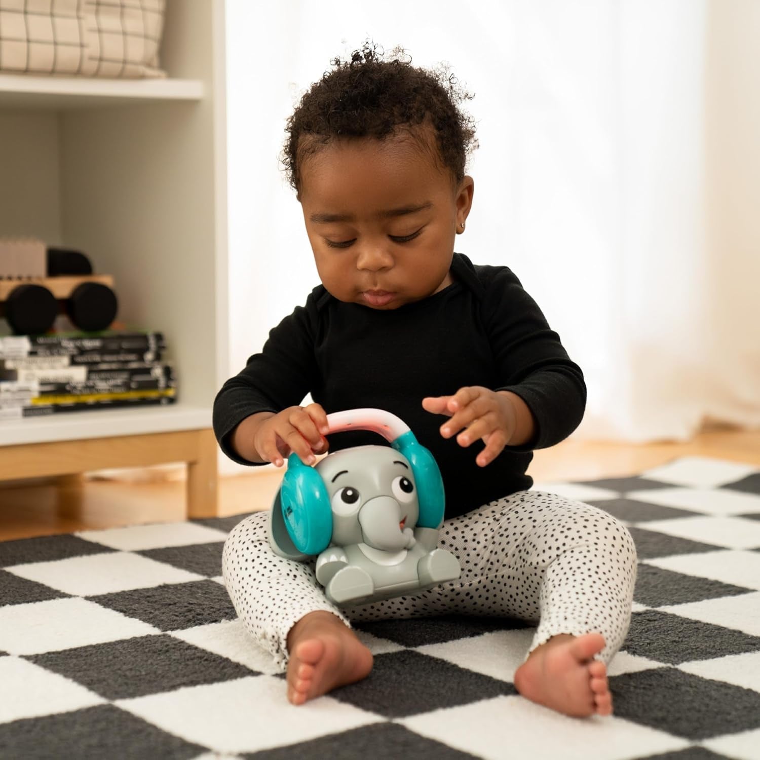 Baby Einstein Earl the Elephant Bluetooth ljudmaskin, musiksystem + nattljus, baby till småbarn leksaker Bebe Naty Shop