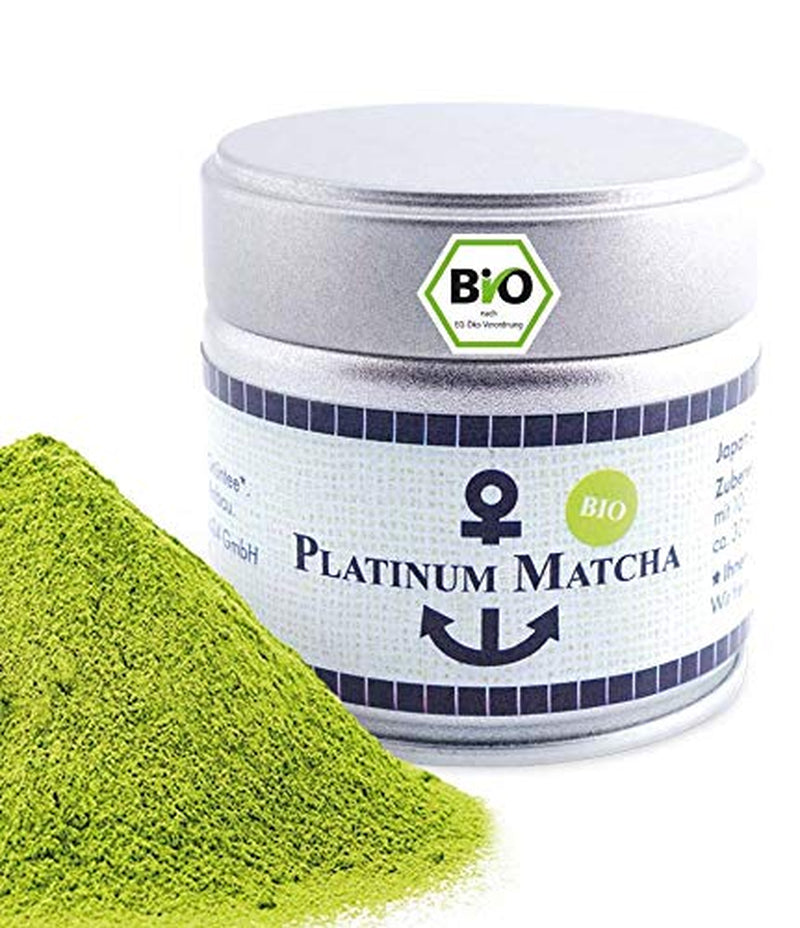 Ekologisk premiummatcha från Japan, ceremoniell kvalitet, fri från bekämpningsmedel, extra fint pulver i 30 g låda, intensiv och delikat smak av grönt te, lämplig för latte, smoothie, ceremoniell kvalitet