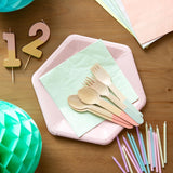 Talande bord Söta pastellservetter | Högkvalitativa återvinningsbara mjuka engångsservetter för barn Födelsedagsfest Baby shower svensexa Picknick Decoupage serviser