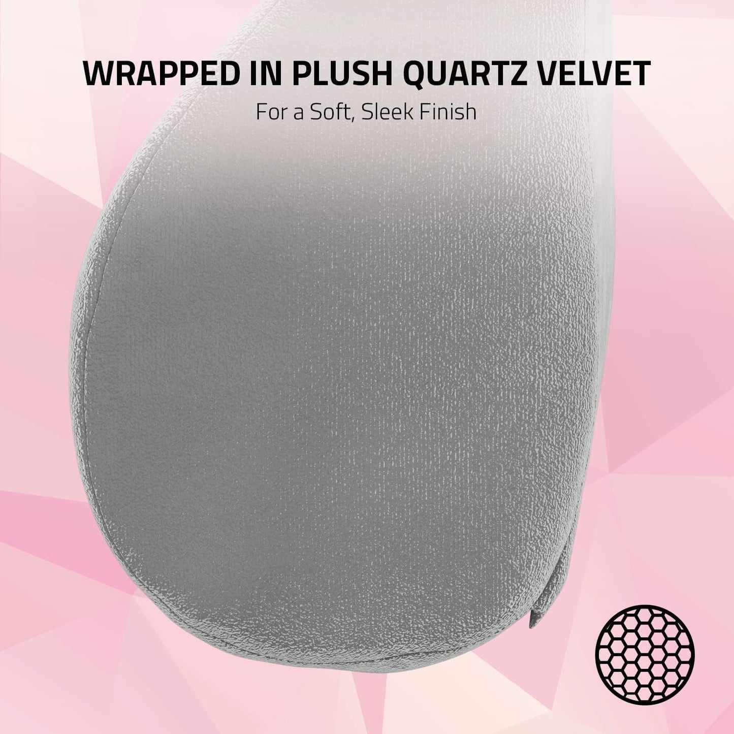 Razer Head Cushion - Nack- och huvudkudde för spelstolar (ergonomisk design, memory foam, mjukt svart sammetsöverdrag) Quartz Naty Shop Standardkuddar