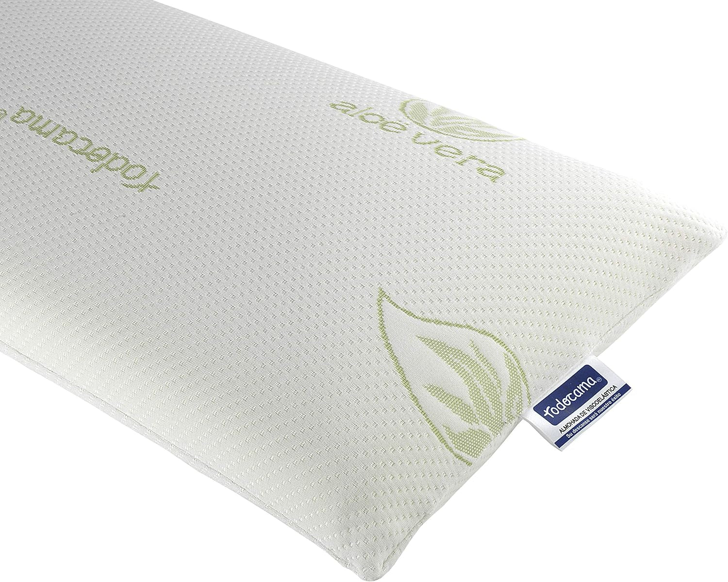 Todocama Todolit viskoelastisk aloe vera plus kudde, grön, 2 delar, 75 cm Naty Shop standardkuddar