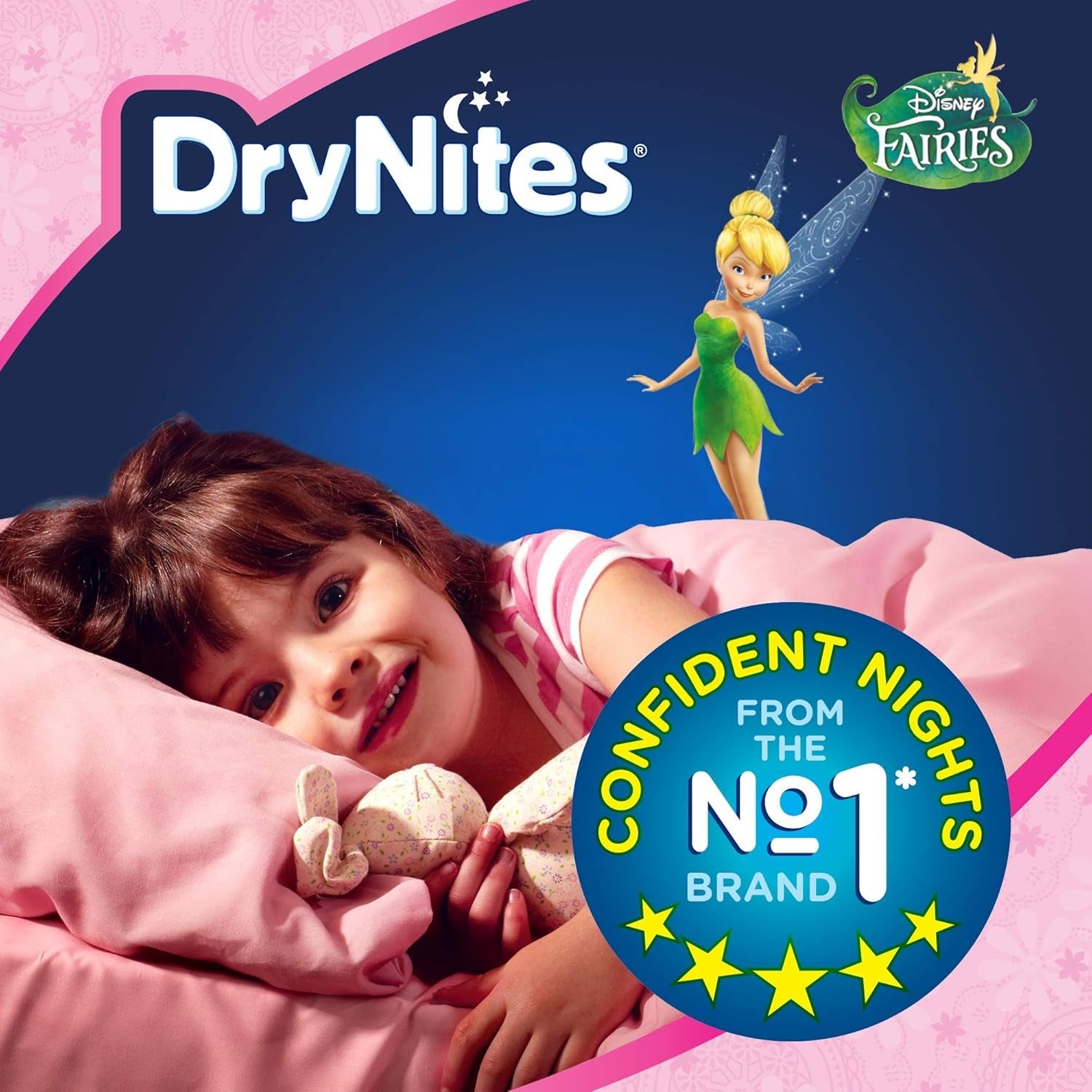 DryNites Pyjamasbyxor för flickor 3-5 år 1 förpackning (1 x 16 stycken)
