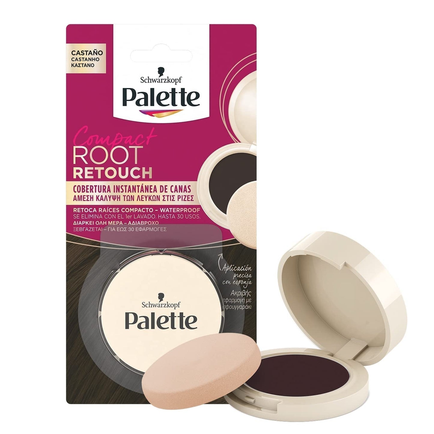 Palett Compact Root Retusch Retusch Root Powder Compact Chestnut Brown 1st Naty Shop Hårfärgning 1st (Förpackning med 1) Chestnut