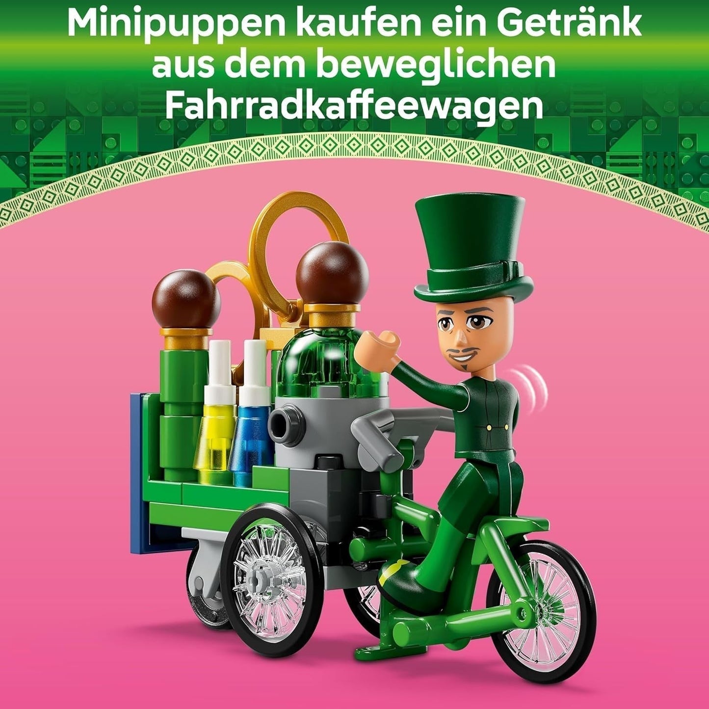LEGO Wicked Välkommen till Emerald City tornleksak, Glinda och Elphaba minidockor, present till filmfantaster och tjejer och pojkar från 9 år som älskar dockskåp 75684 Byggset Besuche den LEGO-Store