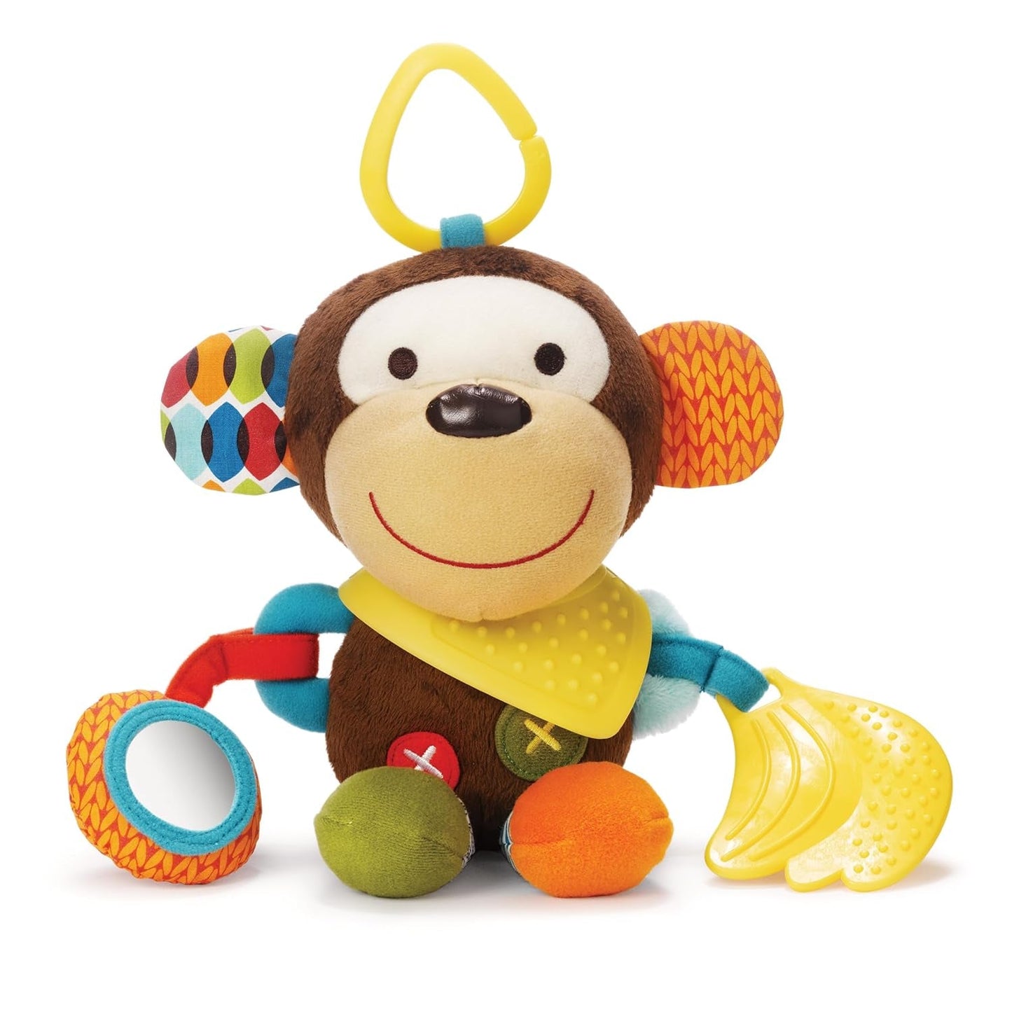 Skip Hop Bandana Buddies aktivitetsleksak, mjukis för spädbarn och barn, flerfärgad, elefantbabyleksaker Naty Shop Monkey
