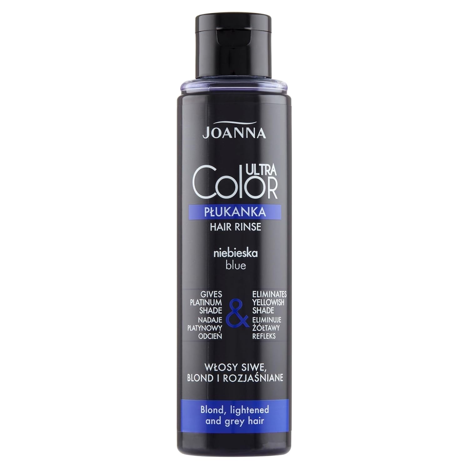 Joanna Ultra Color - Rosa färgbalsam för blont och ljust hår - Pastellrosa - Naturlig glans - Tar bort den gula nyansen från gråblont hår - Tillfällig effekt - 150 ml Naty Shop Platinum hårfärgningsmedel 150 Ml (1 förpackning)