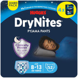 Huggies DryNites Superabsorberande nattblöjor för pojkar 8-13 år (30-48 kg) 27 Count (3 x 9 Count) Trosblöjor