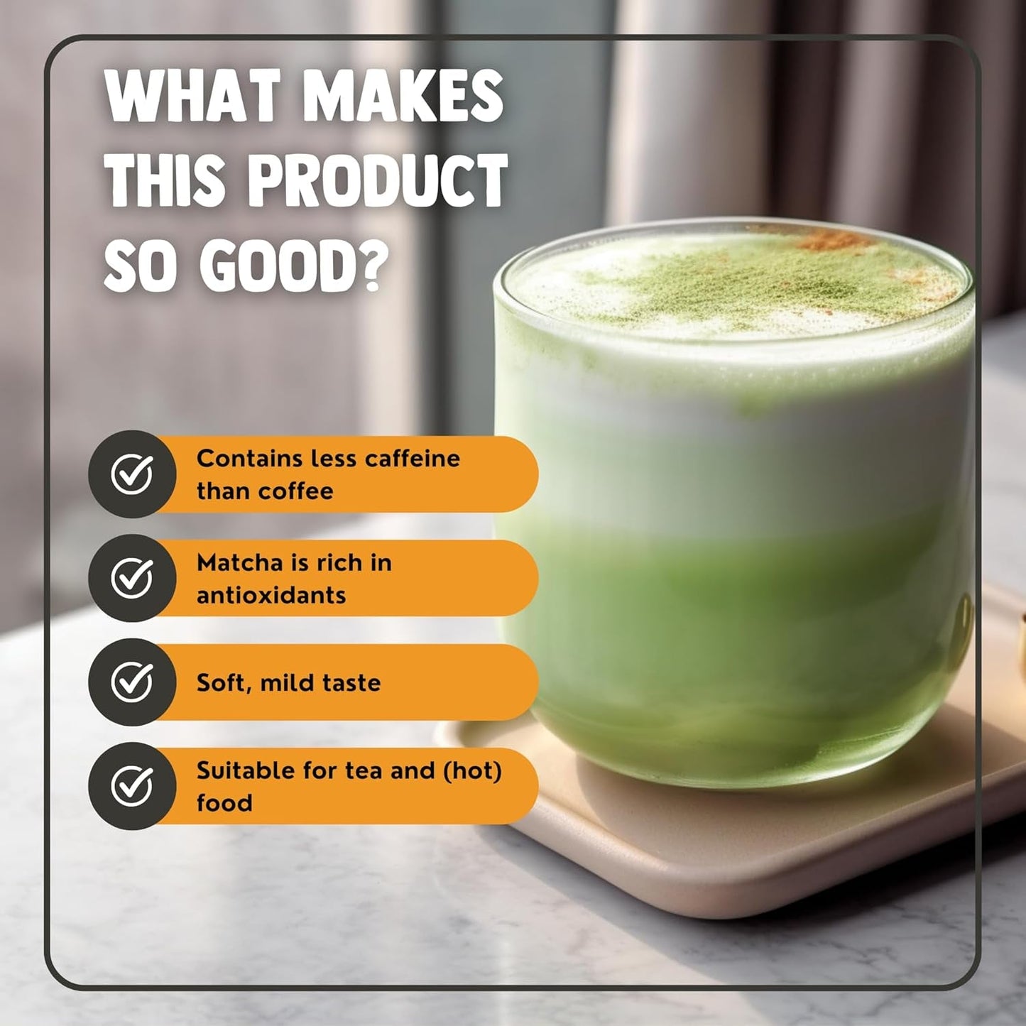 Komplettera Matcha 90 gram ekologiskt - Högsta kvalitet pulveriserat grönt te - Ingen bambuvisp och tråd - Culunary - Nybörjarset - Latte - Visp - Japan - Pulver - Te - Tråd - Påse - Smoothie