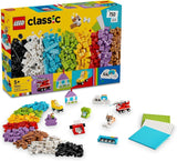 LEGO Classic kreativt set för att bygga och leka - med färgglada klossar - bygg ett hus, en hund, en rolig bil, ett pianoklaviatur och en regnbåge - pysselset för pojkar och flickor från 5 år Byggset Besuche den LEGO-Store Standardtitel