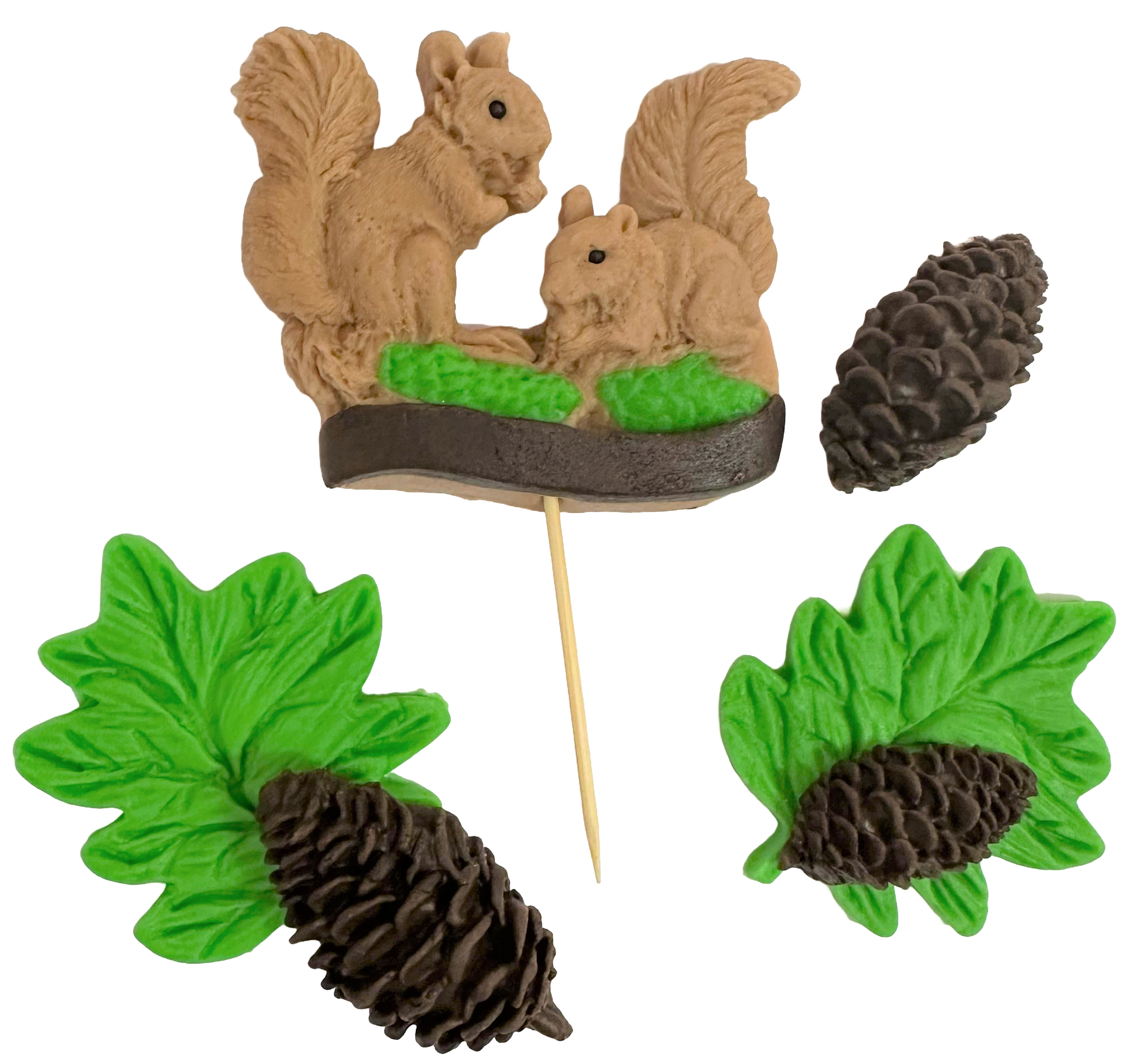 Set med 6 ätliga sockerdekorationer, Sverite Sugar Paste Decorations Nati Shop