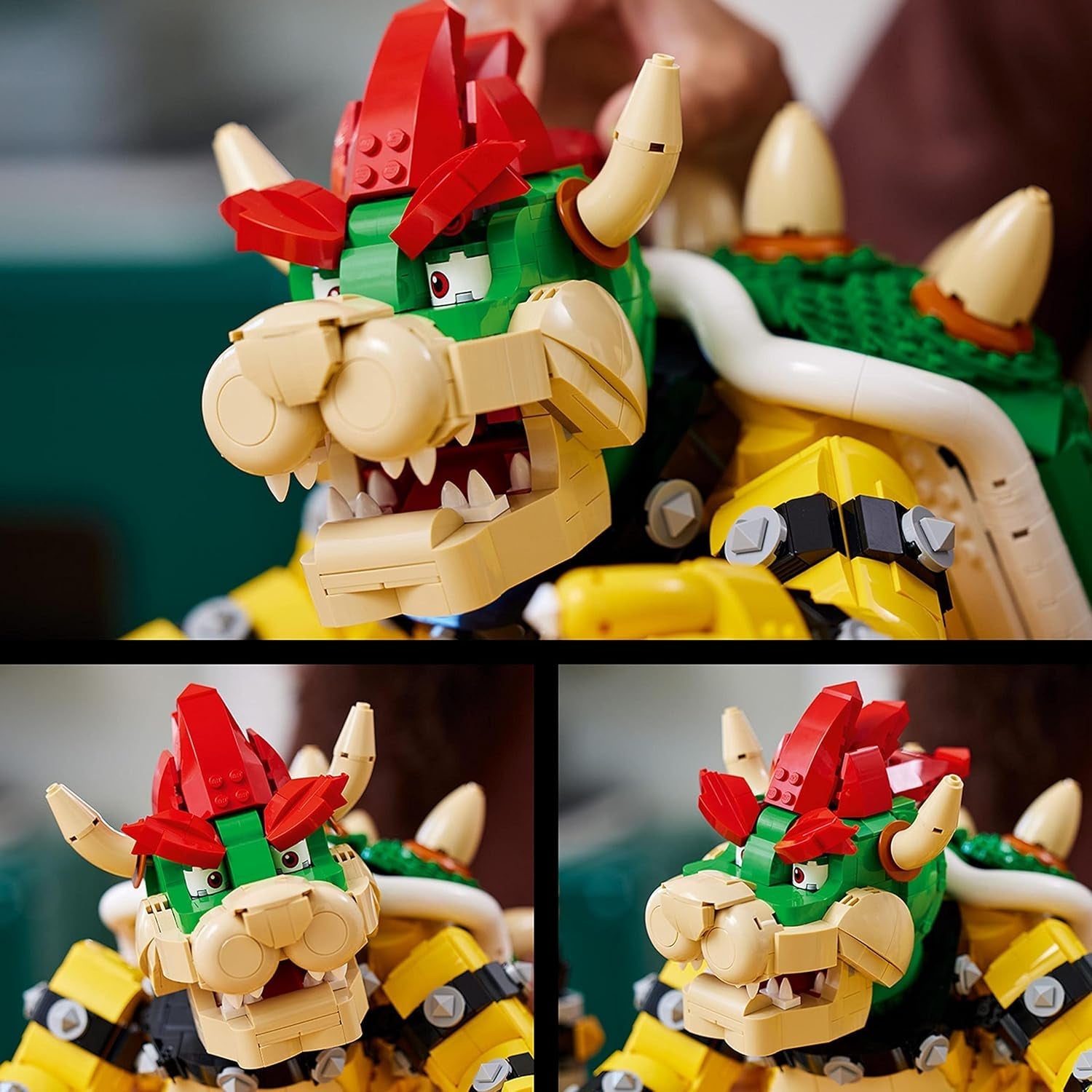 LEGO Super Mario The Mighty Bowser 3D-modellsats Stort samlarobjekt actionfigurset inklusive duellplattform Presentidé för fans Visa som rumsdekor 71411 Byggset Besuche den LEGO-Store