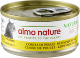 Almo Nature HFC Våt naturlig kattmat - kycklinglår, förpackning om 24 (24 x 70g)