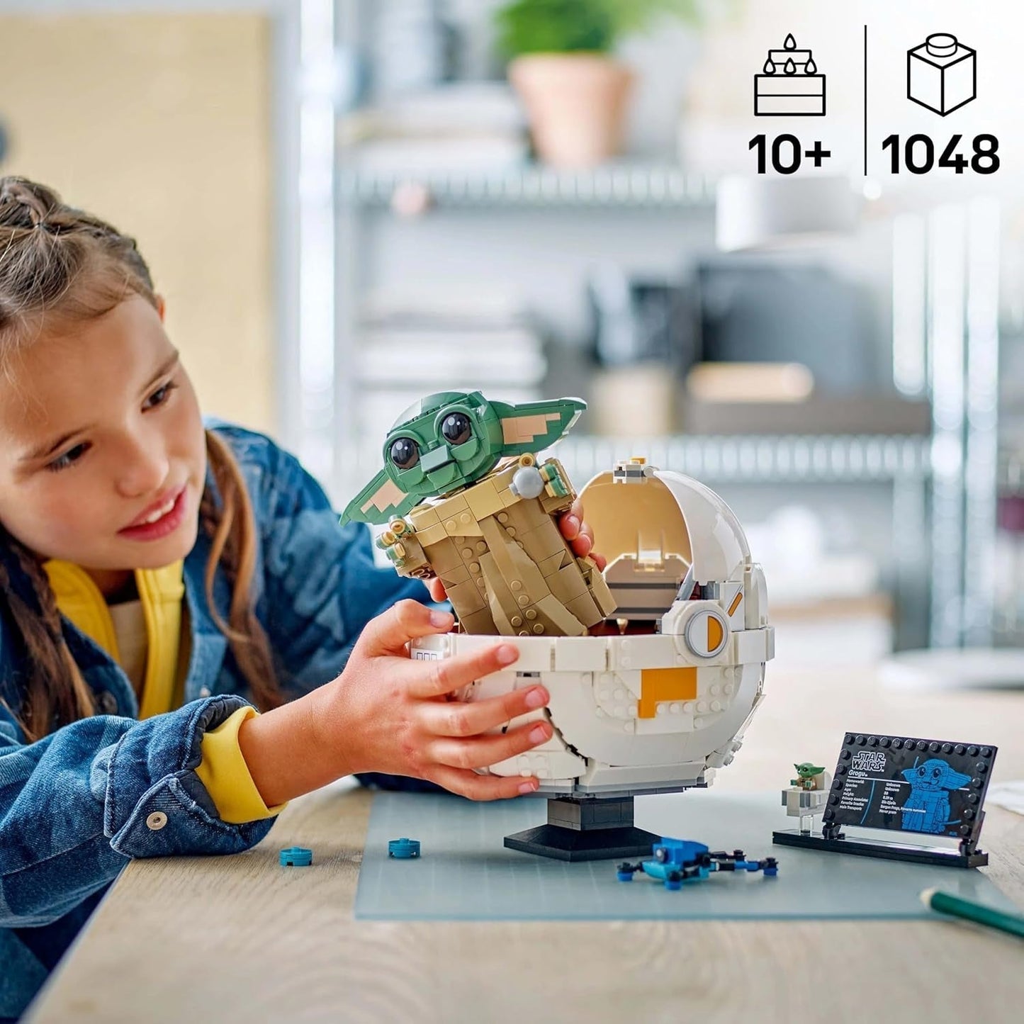 LEGO Star Wars 75403 Grogu i sin Mandalorian Repulsor-vagga - Samlarbar minifigur - Modell att bygga, leka och visa - Hemdekorationer - Present till pojkar och flickor i åldern 10+ Byggset Besuche den LEGO-Store
