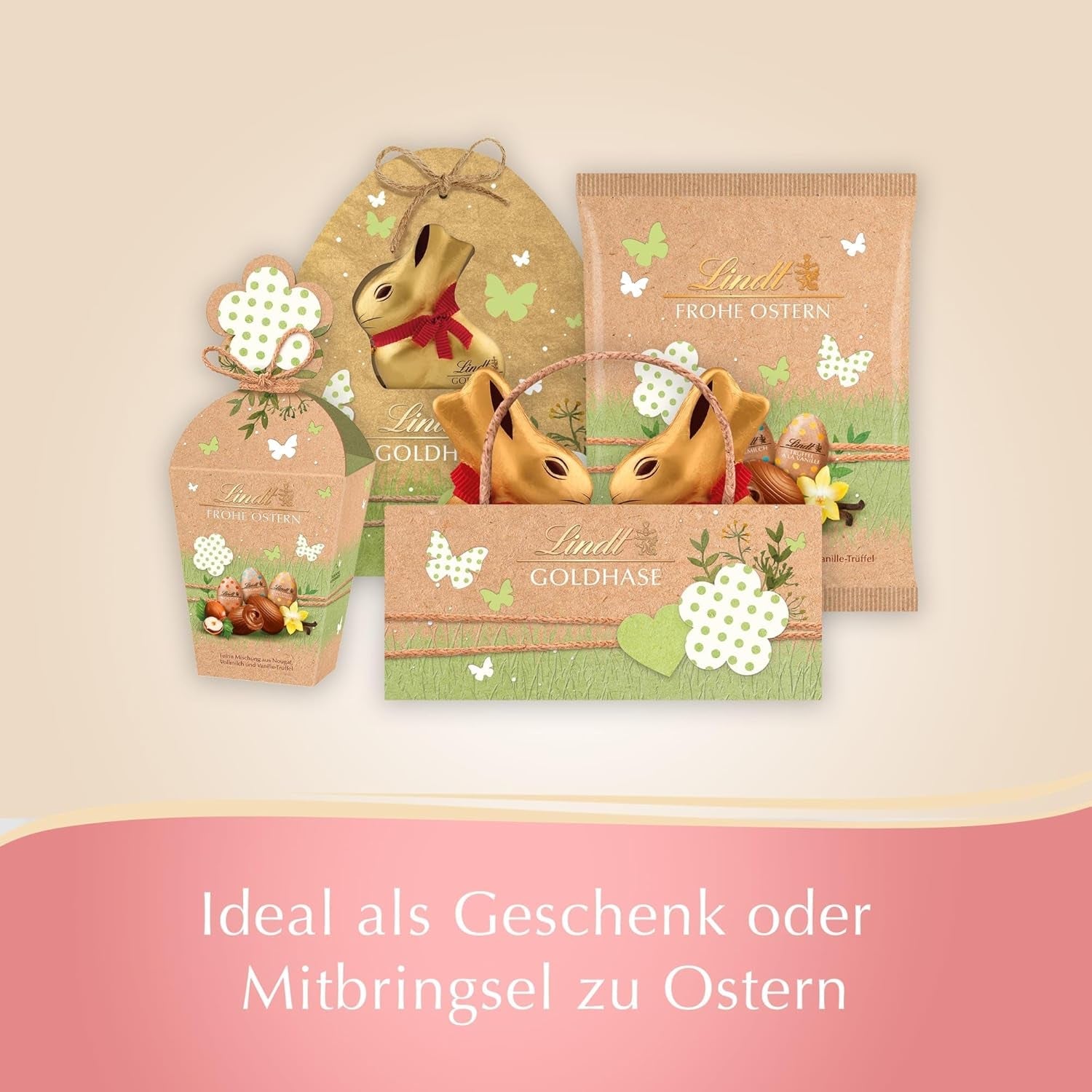 Lindt Choklad | Mini Eggs Nature Edition | 170g | Fin mix av miniägg med nougat, mjölkchoklad och vaniljtryffel | Påskchoklad | Påskchoklad perfekt att dela och njuta av