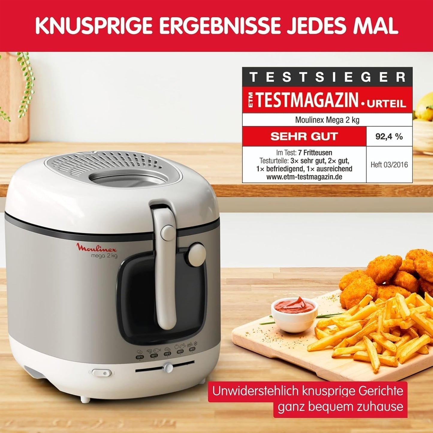Fritös AM4800 Mega 2Kg, oljefritös, luktfilter, 1800 W Hushållsapparater Naty Shop