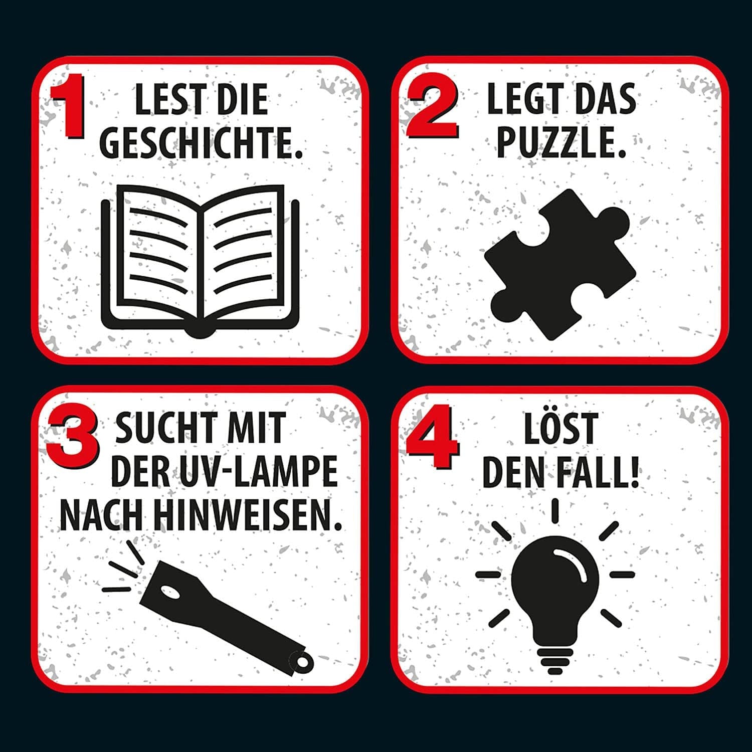 De tre??? - Crime Puzzle - The Villa of the Puzzles Av KOSMOS 697976, 300 bitar, Glow in the dark, Med UV-lampa, Läsning, Pussel, Pussellösning, Detektivpussel Från 10 år Puzzle Naty Shop