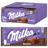 Milka Noisette – alpin mjölkchoklad med delikat och krämig hasselnötsfyllning – 25 x 90g