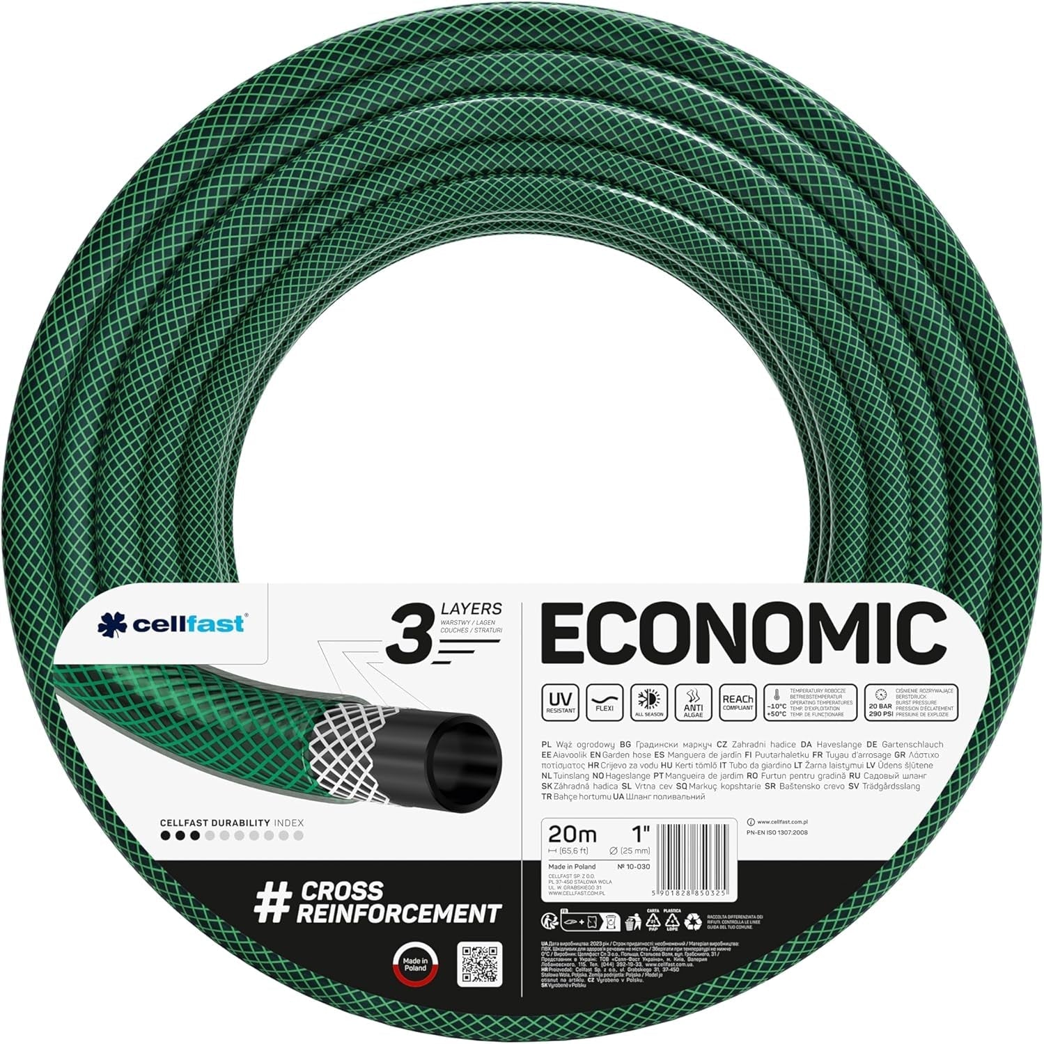 Trädgårdsslang Cellfast ECONOMIC 20m, 5/8", 10-010