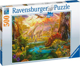 Ravensburger Puzzle 16983 - Dinoland - 500-bitars pussel för vuxna och barn över 10 år, dinosauriepussel Puzzle Naty Shop