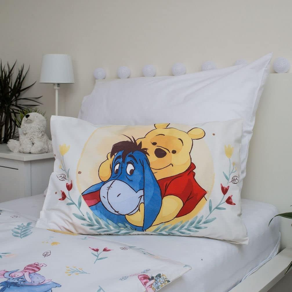 Sängkläder för barn, björnen Winnie och hans vänner, 100% bomull Sängkläder - barn Naty Shop