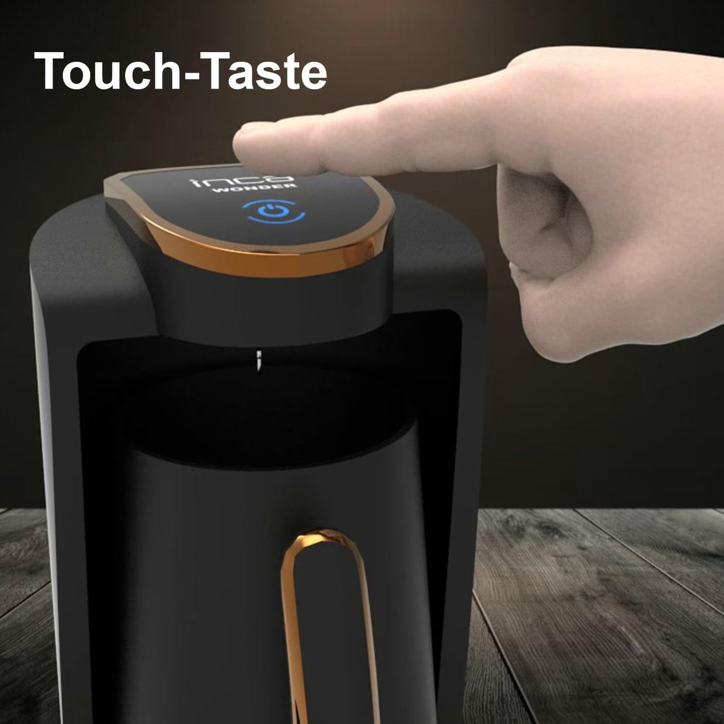Turkiskt kafé Inca | Türk Kahve Maskiner | 250 ml (1-4 koppar) | 400W | IKM-01 | Skydd mot spill och kokning utan vatten | Värmeplatta i rostfritt stål | Automatisk avstängning | För ett perfekt turkiskt kaffe