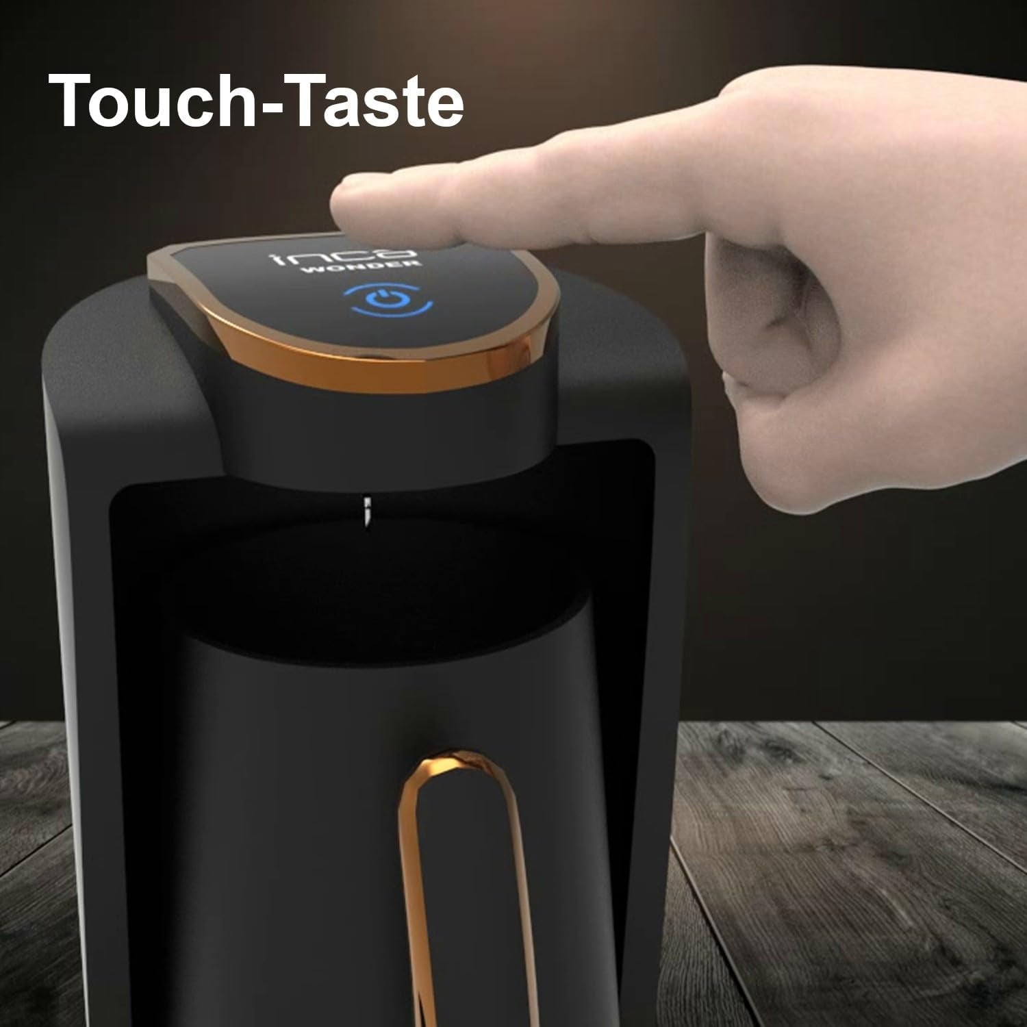 Turkiskt kafé Inca | Türk Kahve Maskiner | 250 ml (1-4 koppar) | 400W | IKM-01 | Skydd mot spill och kokning utan vatten | Värmeplatta i rostfritt stål | Automatisk avstängning | För ett perfekt turkiskt kaffe