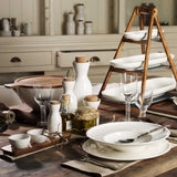 Villeroy & Boch - Artesano 6-delat servisset för 2, vitt, diskmaskinssäkert, mikrovågssäkert, bestickset, tallriksset, middagstallrikar, frukosttallrikar, middagstallrikar, premiumporslin