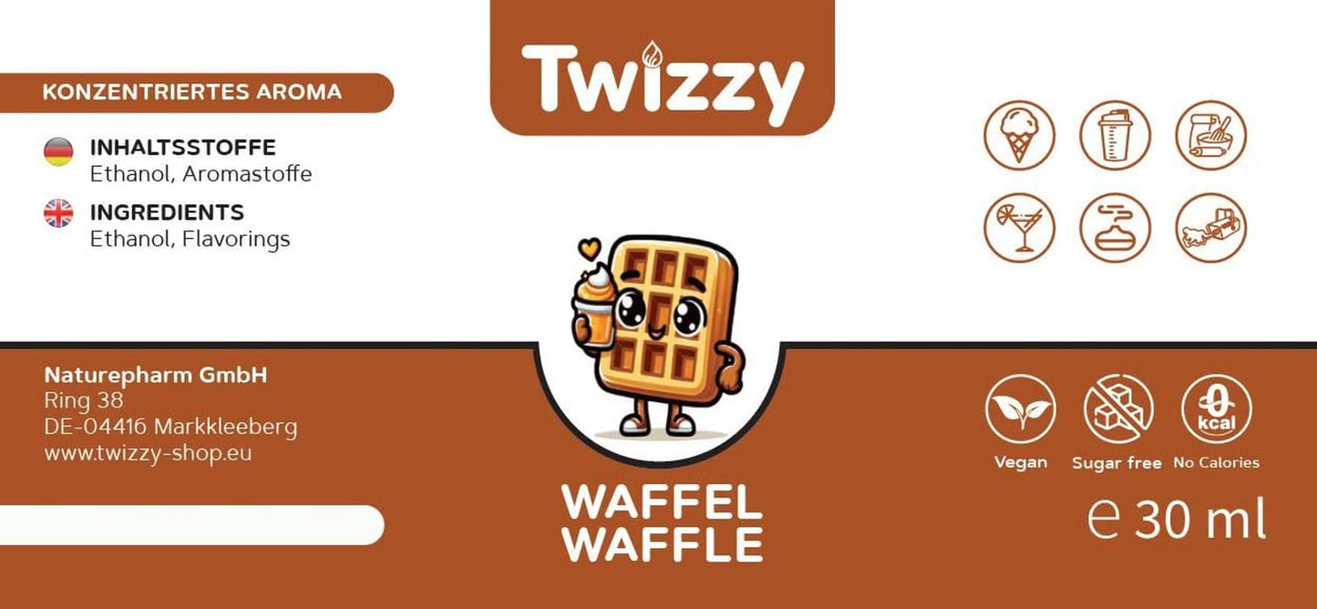 Twizzy Waffle Food Flavoring - 30 ml - Intensiv arom - Idealisk för bakning Arome Naty Shop