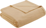 Madison Park Lyxig flytande bomull Hög kvalitet Mjuk Bekväm 100 % ringspunnen bomullsfilt för säng Soffa eller soffa Blush Full/Queen Täcken och täcken Naty Shop Linne Twin