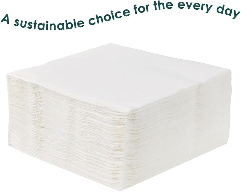 Table Kind 100 White Soft Napkins in Bulk, High Quality Napkins for Party, Catering and Daily Use, FSC, Sustainable and Recyclable, Made in EU | 2Ply | 33 cm