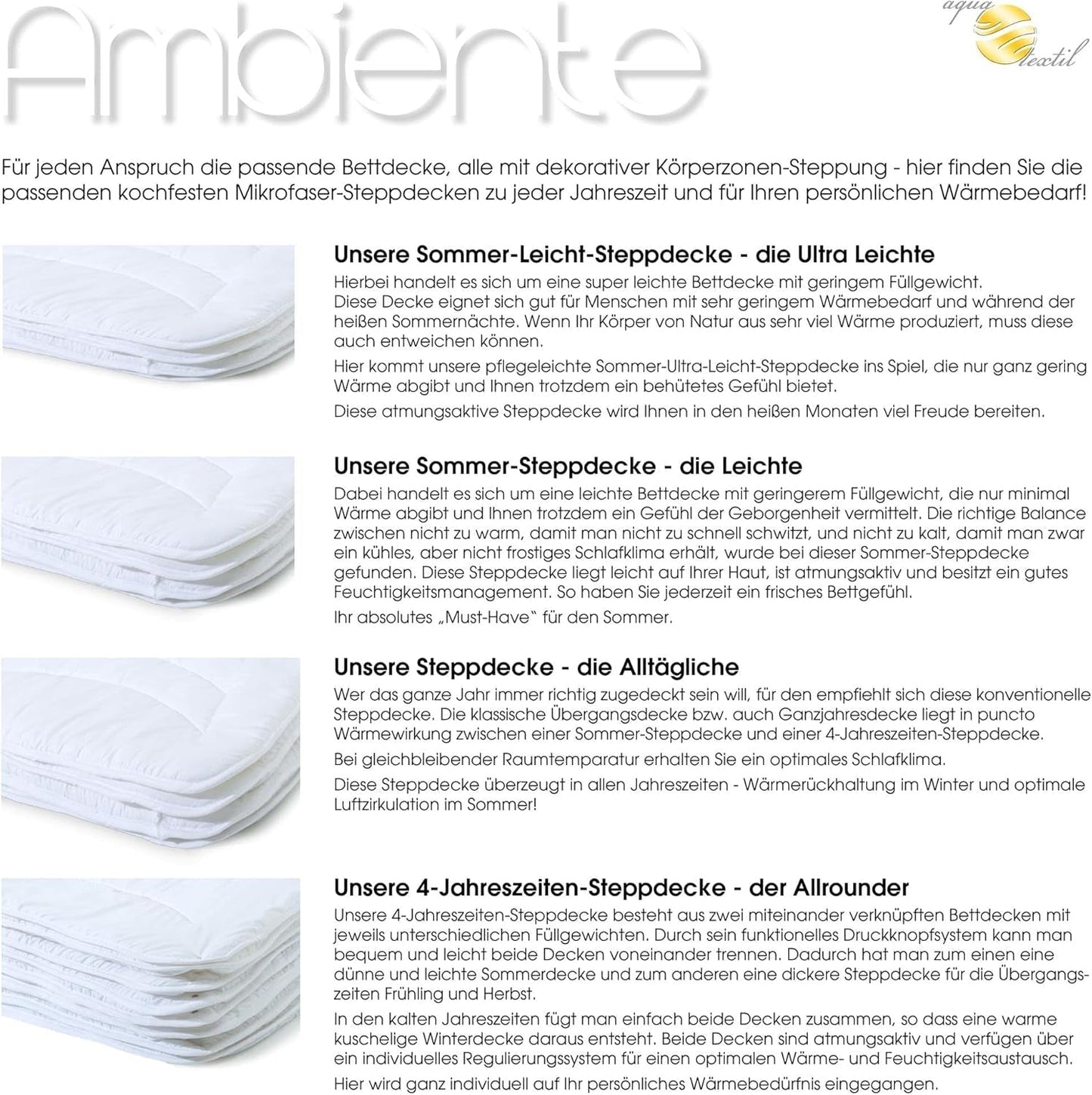 Ambiente sommarlätt täcke 220 X 240 Cm Mikrofibertäcke som andas vinter sommar Täcken och täcken Naty Shop