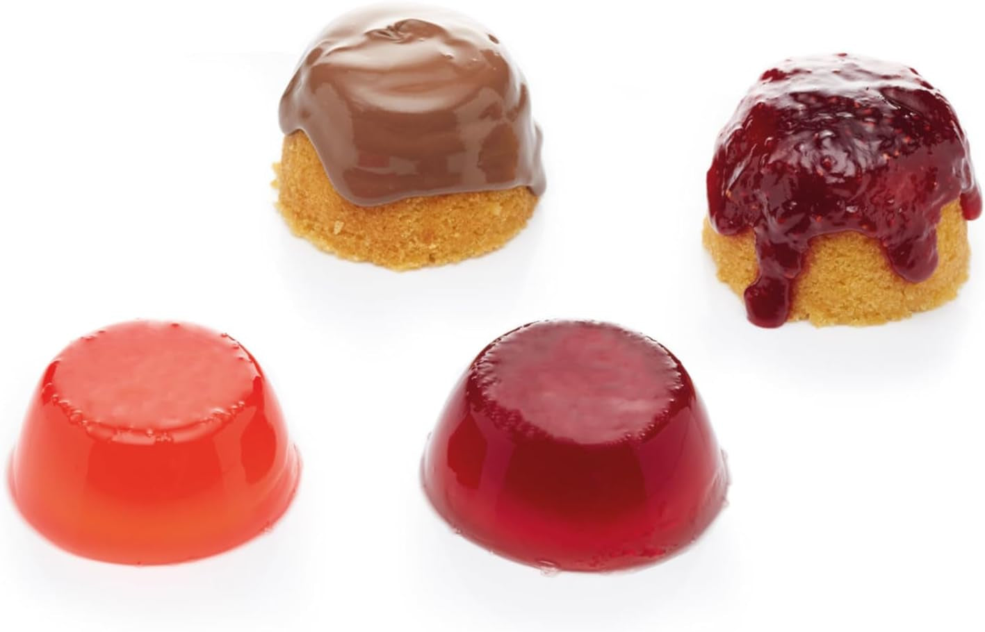 Kitchencraft Mini Pudding Formar Anodiserad aluminium 7,5 cm Set med 4 Silver Bakformar & Brickor Naty Shop