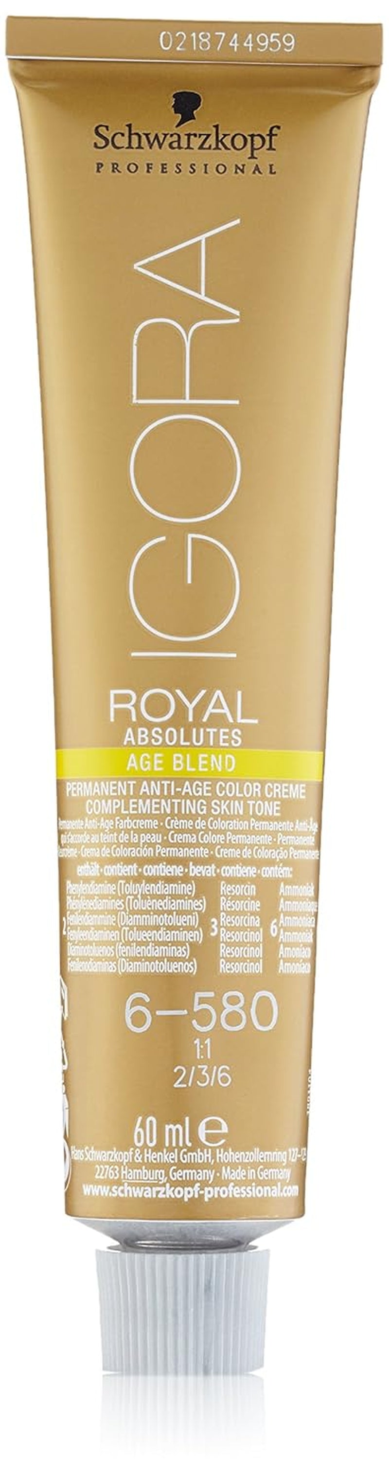Igora Royal Absolute Age Blend Hårfärg, 7-560 Medium Chocolate Golden Blonde, 60ml Naty Shop Hårfärg 6-850 Mörkblond Gyllene Röd 60Ml (1 förpackning)