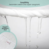 MAKIAN Muslin Squares, paket med 10, 80x80 cm, Oeko-TEX® Standard 100 Certified, 10 Premium Burp-dukar - Dubbelvävda tygrutor / Muslin Squares, Kokbeständig - Vit