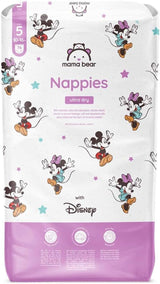 Amazon Märke: Mama Bear Disney Ultra Dry blöjor, storlek 3 (4-9 kg) - Månadslåda, vit, 172 count (2 förpackningar om 86)