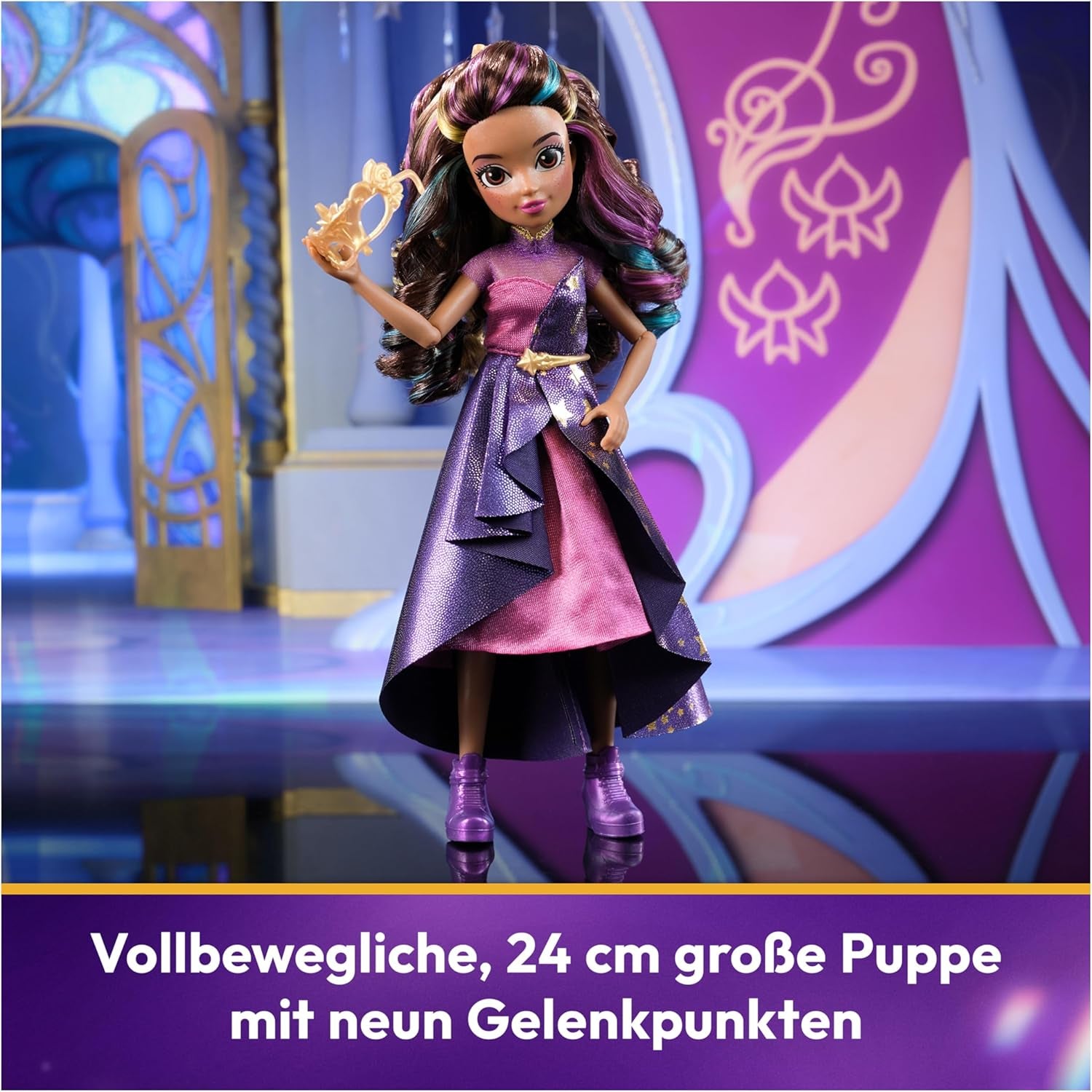 Unicorn Academy Deluxe Masked Ball Sophia - 24 cm docka från den populära Netflix-serien med 2 outfits, klassisk utklädning och rollspel, ålder 4+ Naty Shop Dolls